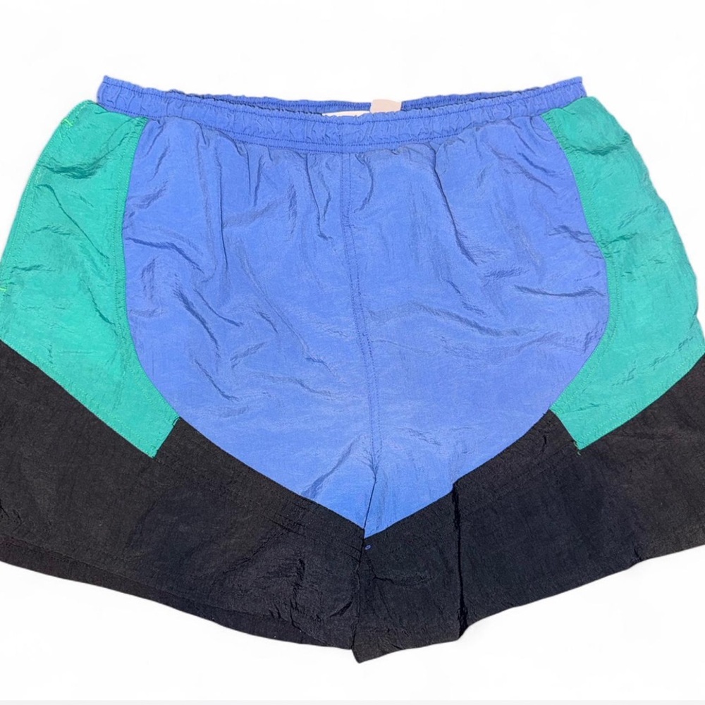 80s Basic Editions Color Block Swim Shorts